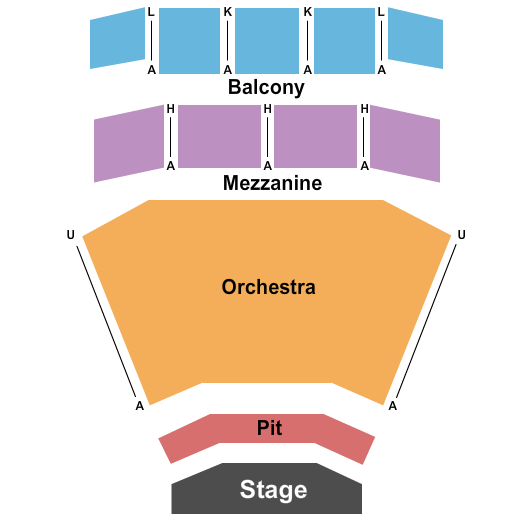 McCain Auditorium Seating Chart: End Stage