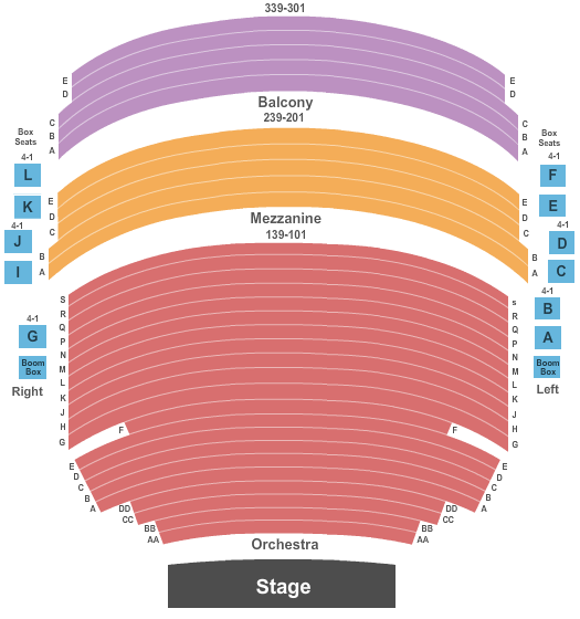 Mccallum Theatre Detailed Seating Chart