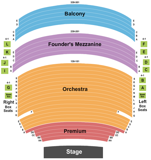 Mccallum Theatre Seating Chart: Endstage Premium