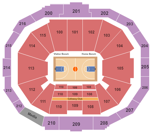 Purcell Pavilion Seating Chart