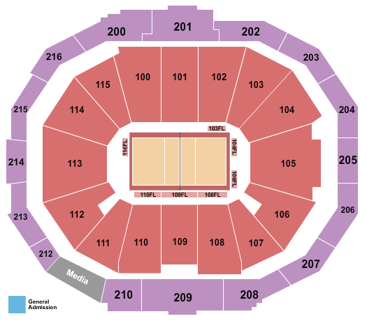 McCamish Pavilion Seating Chart: Volleyball