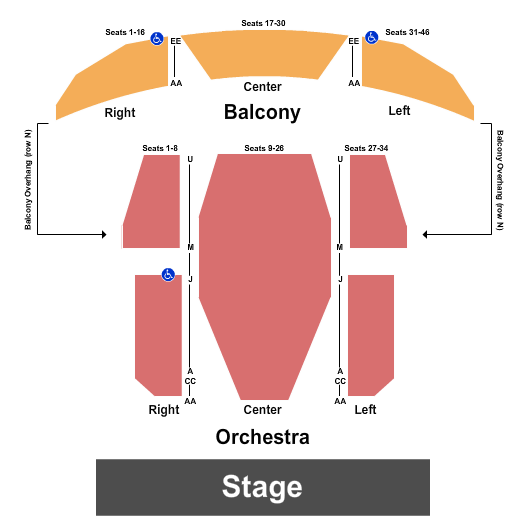McCoy Center Seating Chart: End Stage