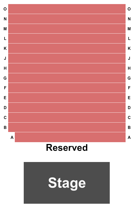 McCoy Studio Theater at Maui Arts & Cultural Center Seating Chart: Endstage