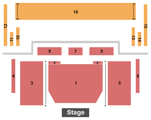 McFarland Performing Arts Center Seating Chart: Endstage