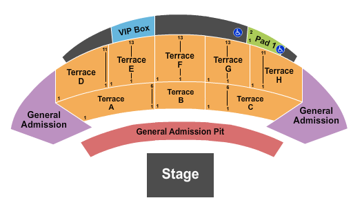 McGrath Amphitheatre Seating Chart: Endstage GA Pit Reserved