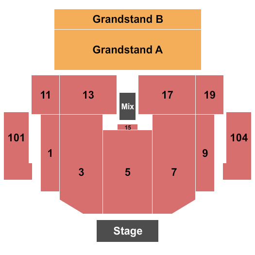 McHenry County Fairgrounds Seating Chart: End Stage