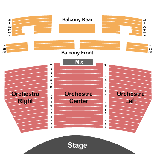 McIntyre Performing Arts Centre Seating Chart: Endstage