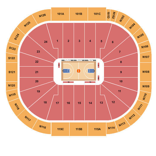 McKale Center Seating Chart: Basketball 2