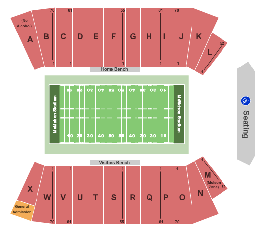 McMahon Stadium Seating Chart: Football