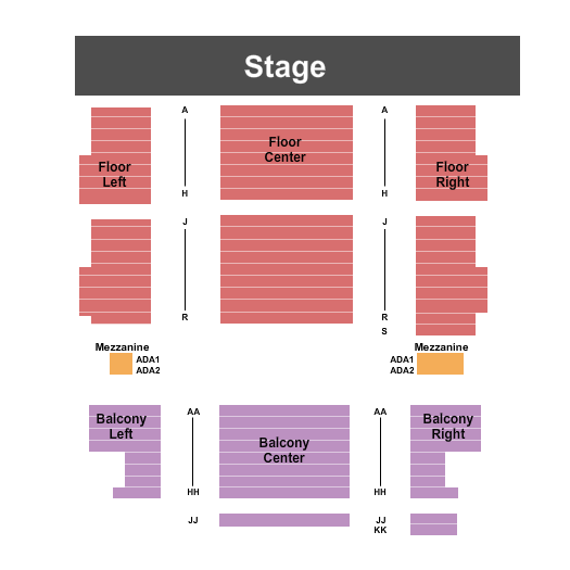 McMinnville Park Theater Seating Chart: Endstage 2