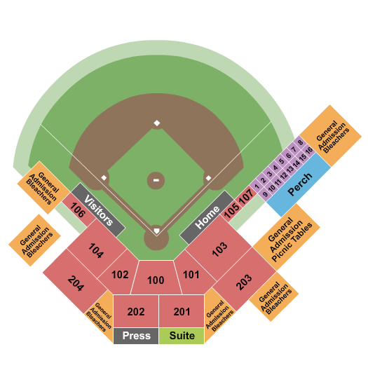 McNair Field Seating Chart: Baseball