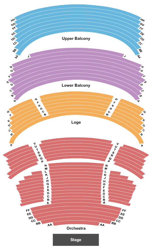 Mead Theatre At Schuster Performing Arts Center Seating Chart: Endstage 2