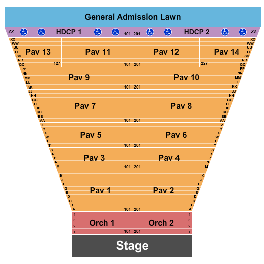Meadow Brook Amphitheatre Seating Chart: Endstage 2