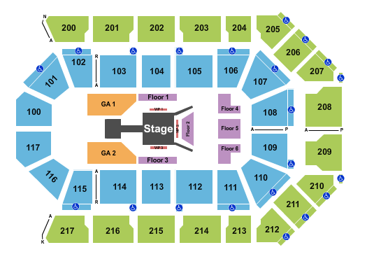 Mechanics Bank Arena Seating Chart: Fuerza Regida