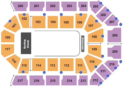 Mechanics Bank Arena Seating Chart: PBR