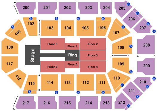 Mechanics Bank Arena Seating Chart: WWE