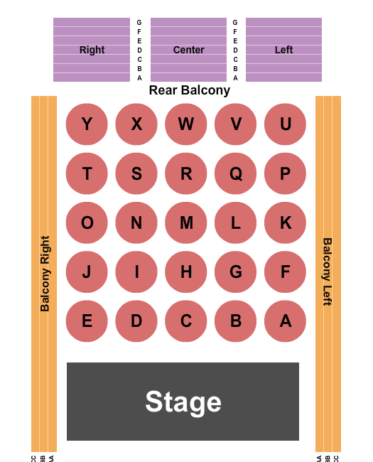 Mechanics Hall Seating Chart: Endstage Tables