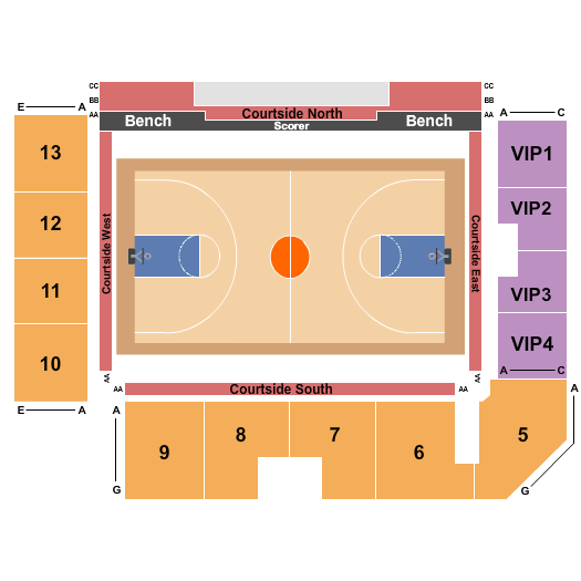 Mediapro Basketball Facility Seating Chart: Basketball