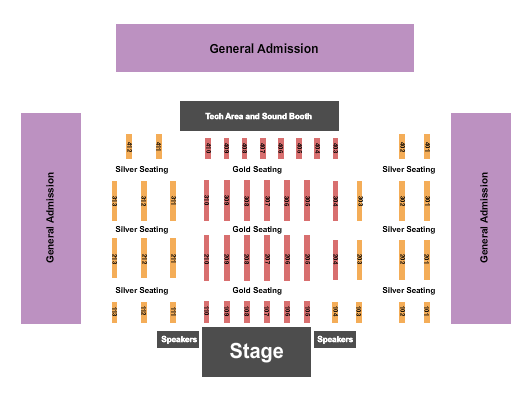 Medina Entertainment Center Seating Chart: GA/Silver/Gold 2