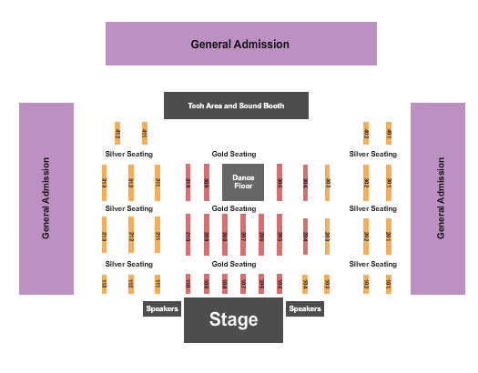 Medina Entertainment Center Seating Chart: GA/Silver/Gold 4