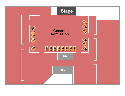 Medina Entertainment Center Seating Chart: GA/Tables