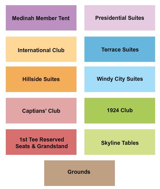 Medinah Country Club Seating Chart: Golf