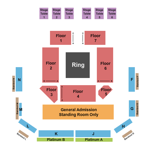 MegaCorp Pavilion Seating Chart: MMA