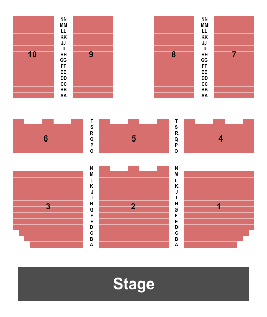 Melbourne Auditorium Seating Chart: Endstage 4