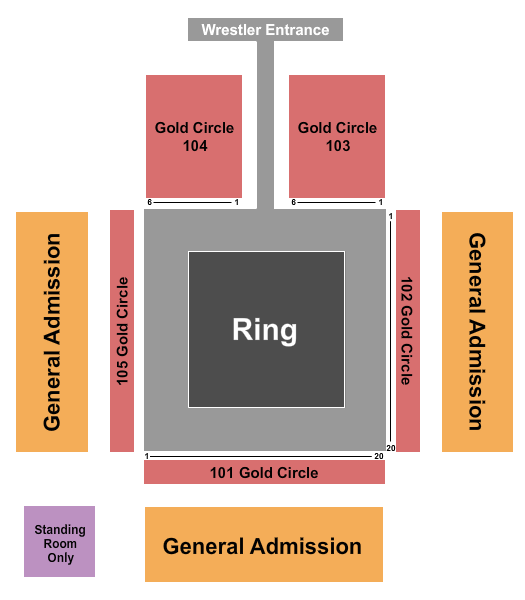 Melbourne Auditorium Seating Chart: WWE NXT