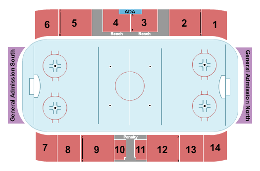 Membertou Trade & Convention Centre Seating Chart: Hockey