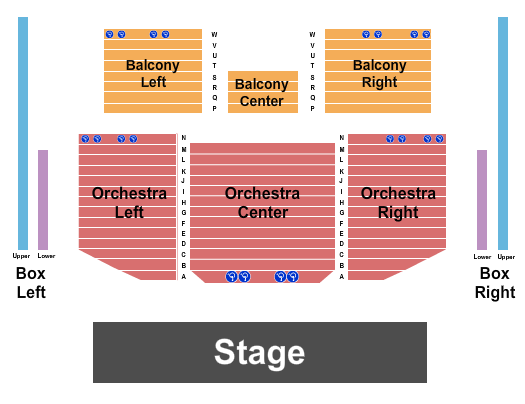 Memorial City Hall Performance Center Seating Chart: End Stage