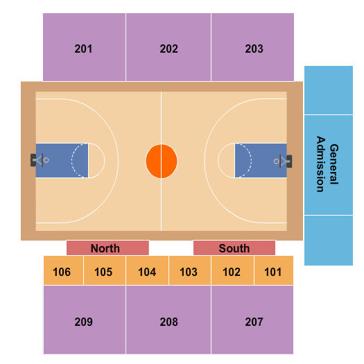 Memorial Gymnasium - University of Maine Seating Chart: Basketball