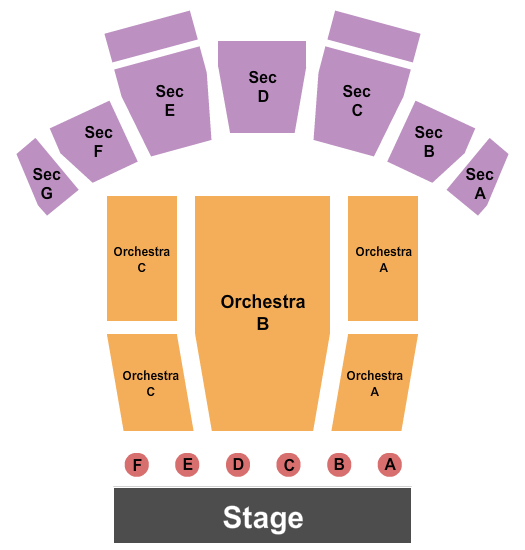 Pueblo Memorial Hall Seating Chart: End Stage VIP Tables