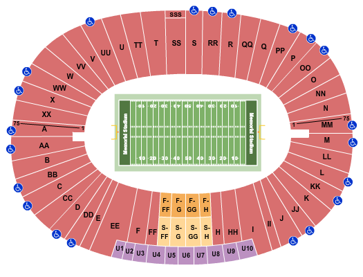 Memorial Stadium - CA Map