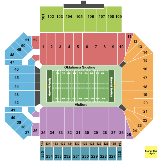 Memorial Stadium Oklahoma Map