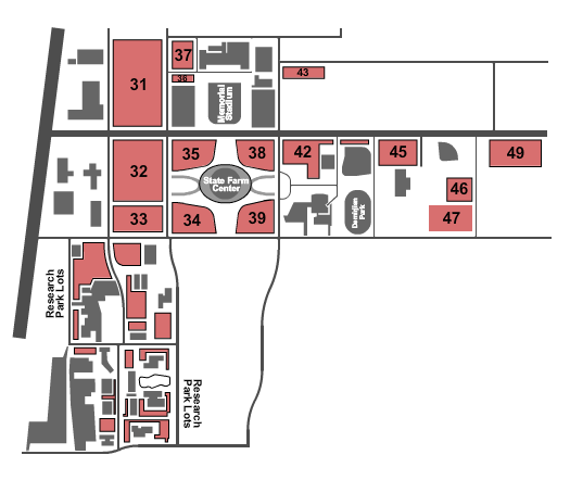 Memorial Stadium Parking Lots - IL Seating Chart: Parking