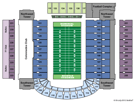 Memorial Stadium Seating Chart