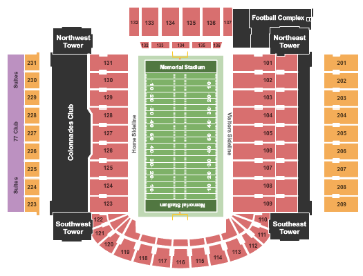 Memorial Stadium - IL Map