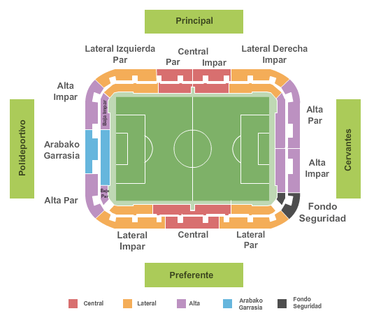 Mendizorrotza Stadium Seating Chart: Soccer