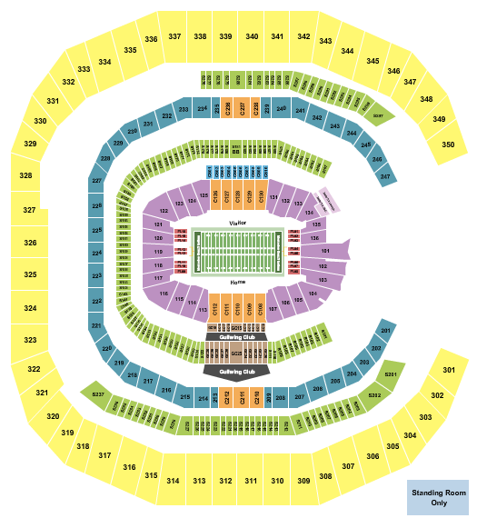 Mercedes-Benz Stadium Seating Chart: Football 3