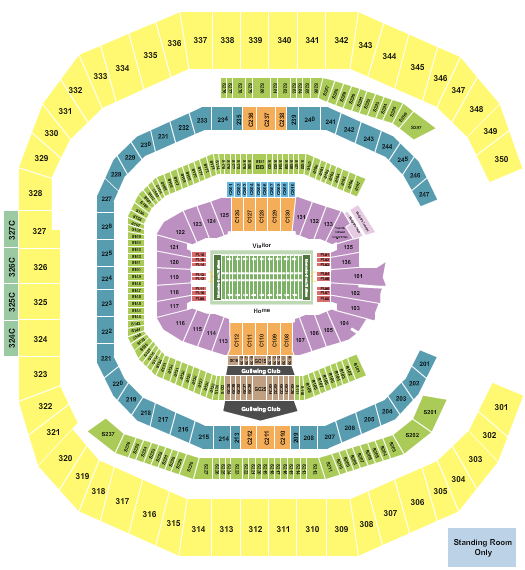 Mercedes-Benz Stadium Seating Chart: Football 2