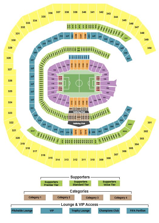 Mercedes-Benz Stadium Seating Chart: Soccer WC Category 3