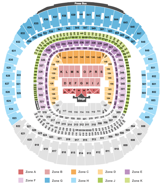 Caesars Superdome Seating Chart