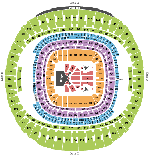 Taylor Swift Mercedes Benz Stadium Seating Chart