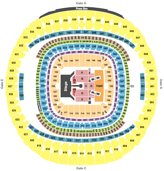 Rolling Stones Denver Seating Chart