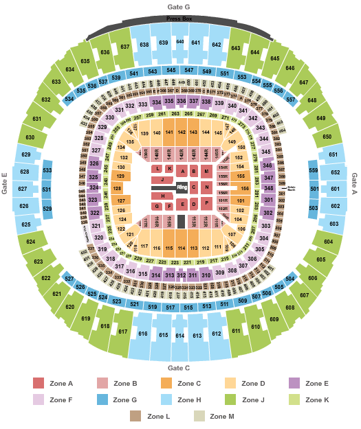 Mercedes-Benz Superdome Seating Chart: Wrestlemania Int Zone