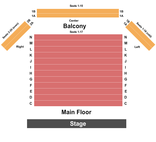 Mercury Theater - IL Seating Chart: End Stage