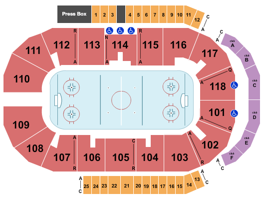 Meridian Centre Seating Chart: Hockey