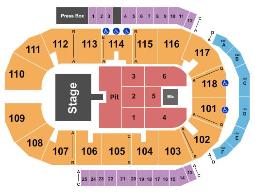 Meridian Centre Seating Chart: Mother Mother