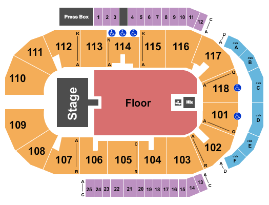 Meridian Centre Seating Chart: Sum 41
